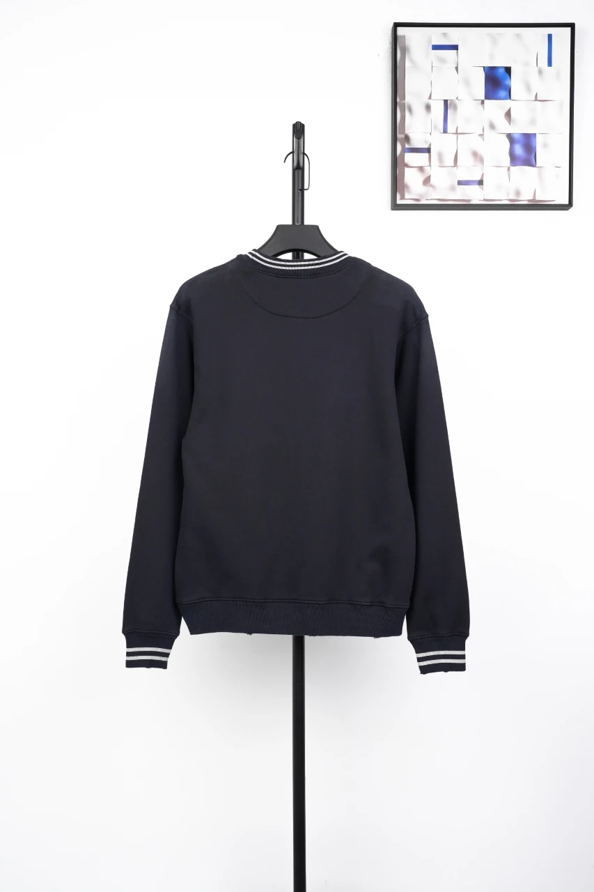 Prada Navy Washed Distressed Logo Crewneck Sweatshirt product photo from LabelPicks