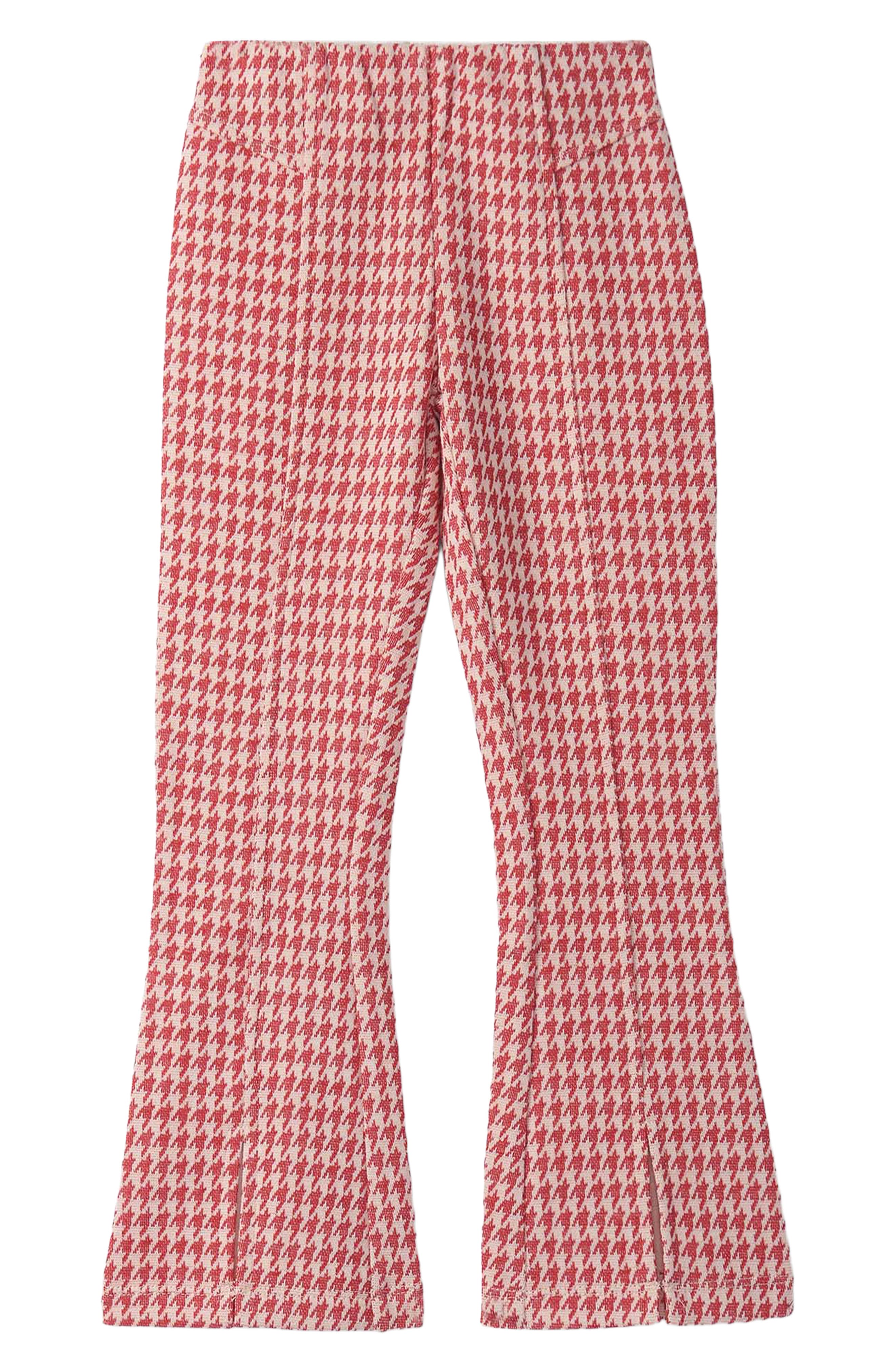 Hatley Kids' Houndstooth Check Flare Cotton Pants
