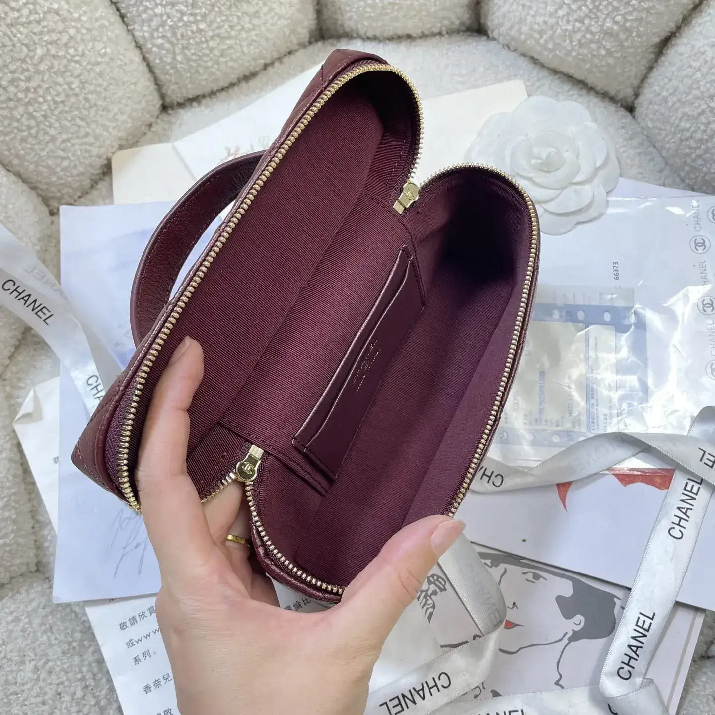 Chanel Burgundy Quilted Leather Crossbody Bag product photo from LabelPicks