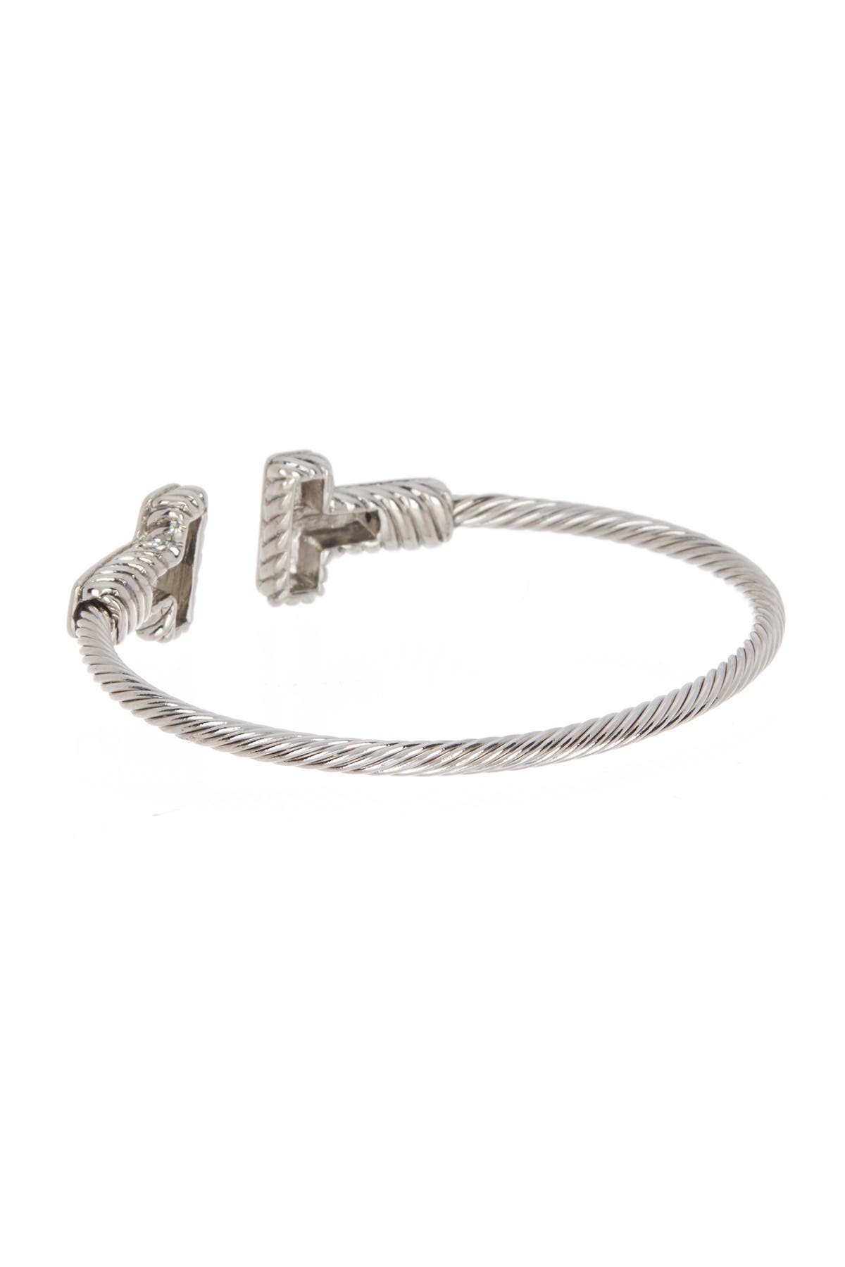 Juvell Two-Tone Twisted Cable Cuff Bangle