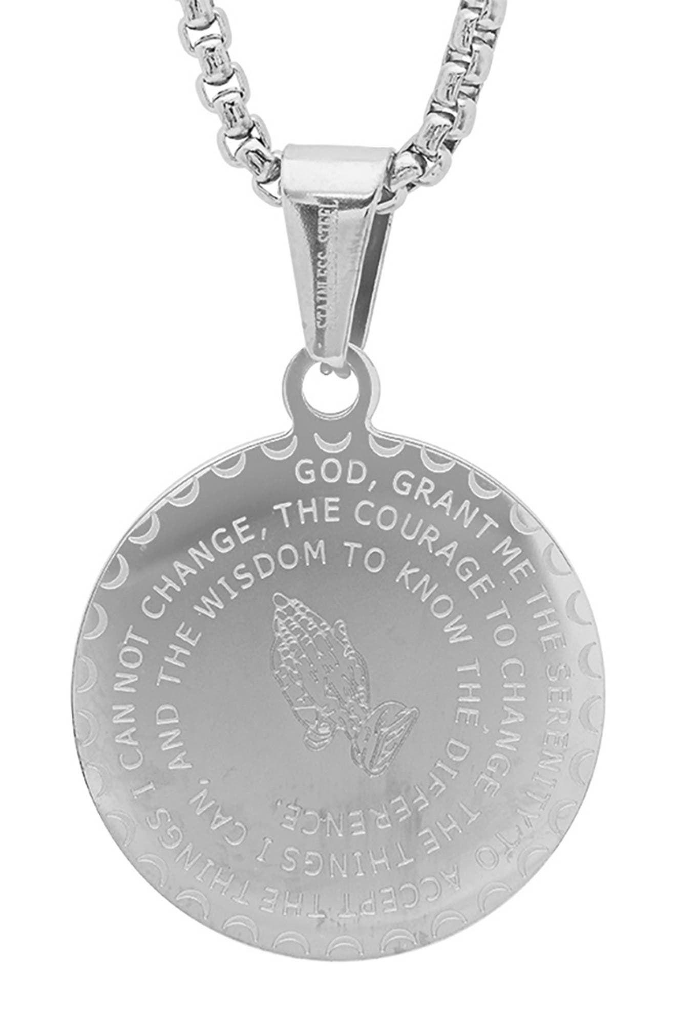 HMY JEWELRY The Serentiy Prayer Crystal Pendant Necklace