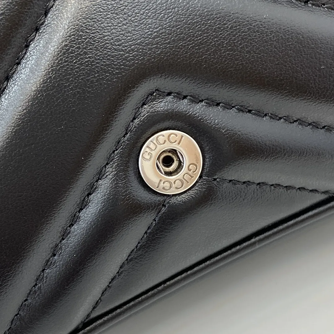 Gucci Marmont Black GG Supreme Canvas Shoulder Bag product photo from LabelPicks