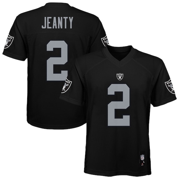 Ashton Jeanty Las Vegas Raiders Youth Replica Player Jersey - Black