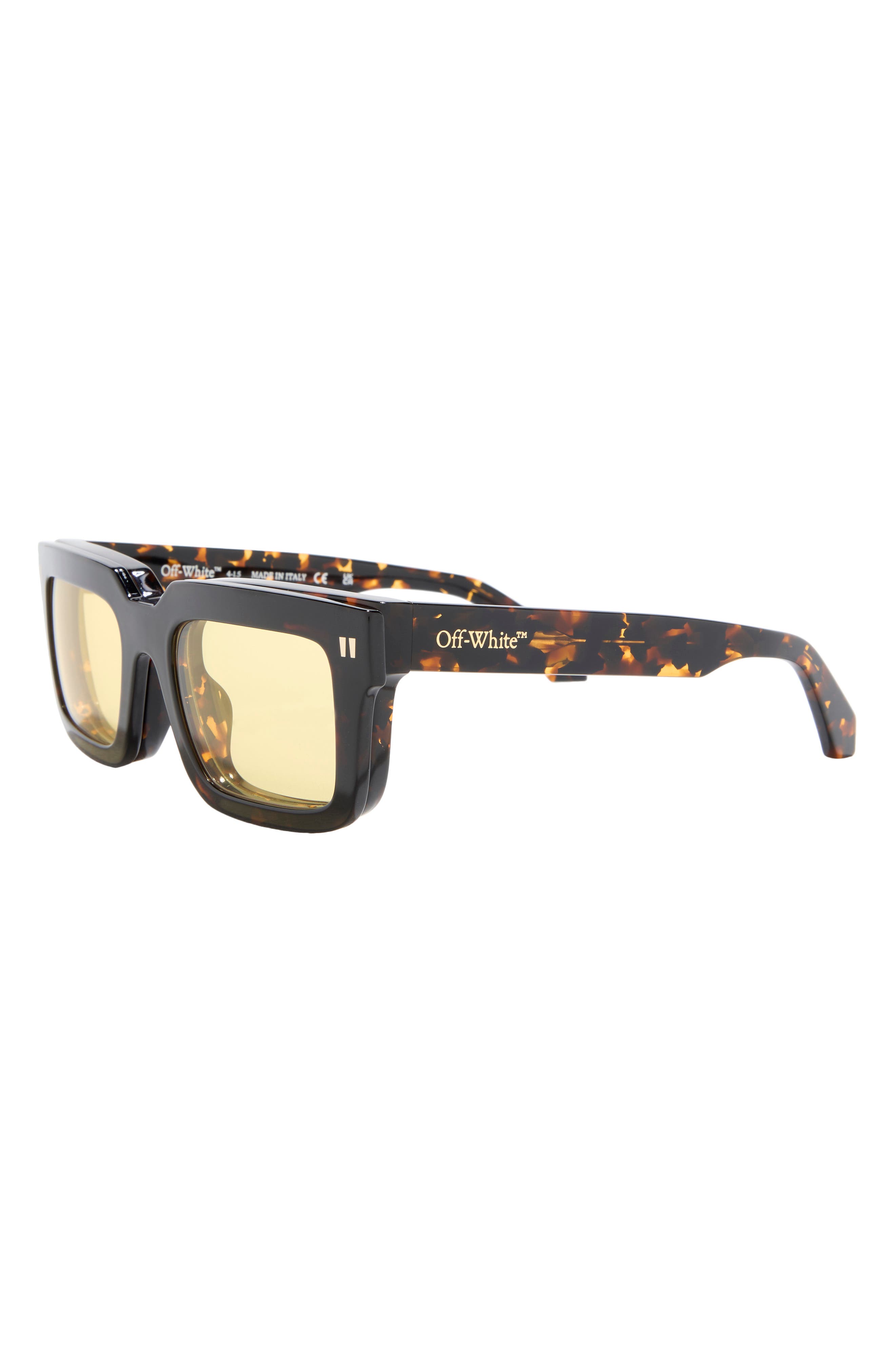 Off-White 54mm Clip-On Square Sunglasses