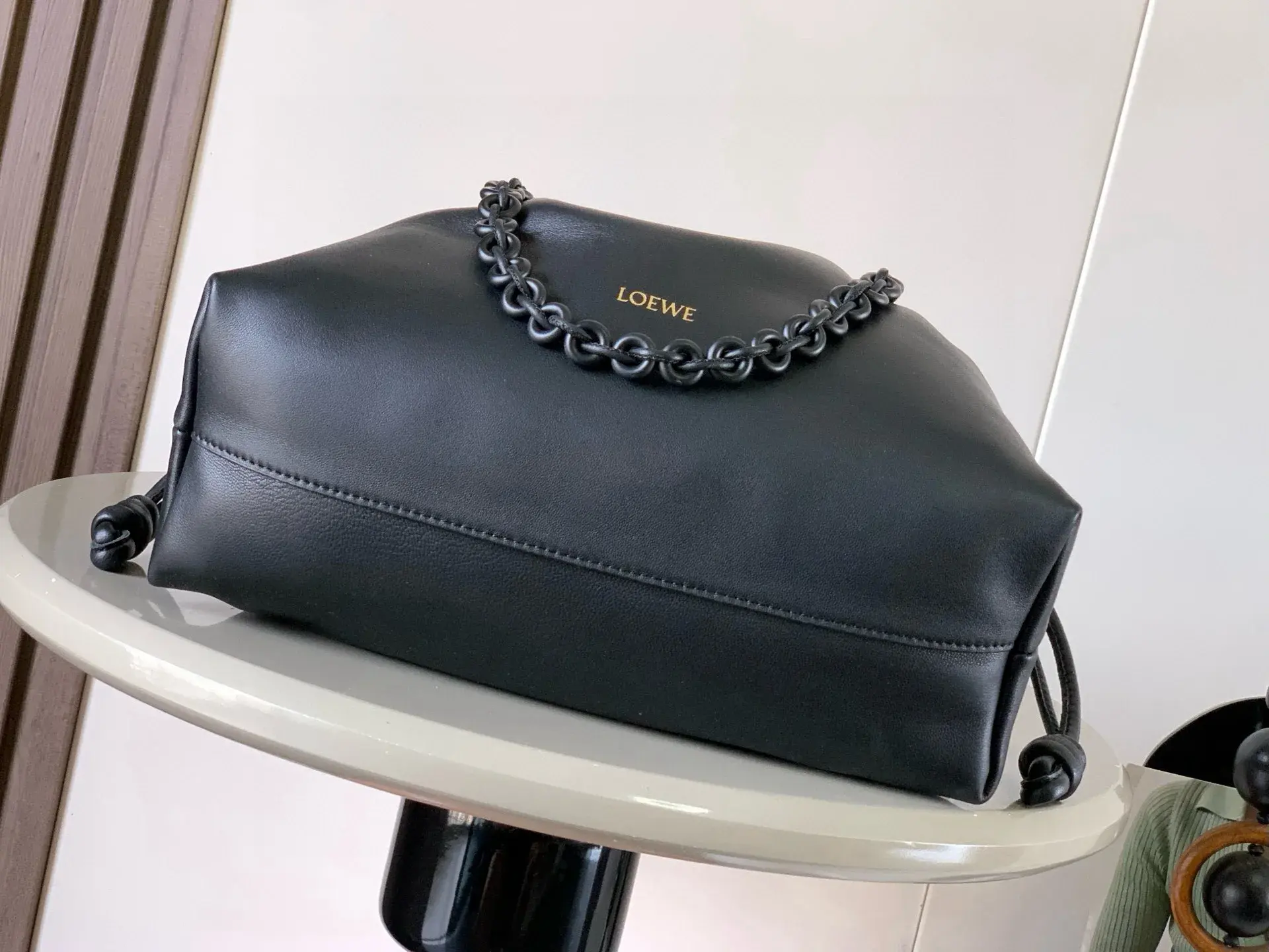 Loewe Black Flamenco Suede Leather Bucket Bag product photo from LabelPicks