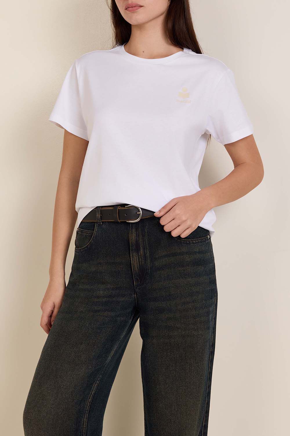 ISABEL MARANT חולצת טי קצרה מכותנה