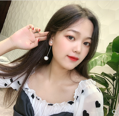Long earrings feminine pearl earrings fashion personality earrings simple tassel earrings