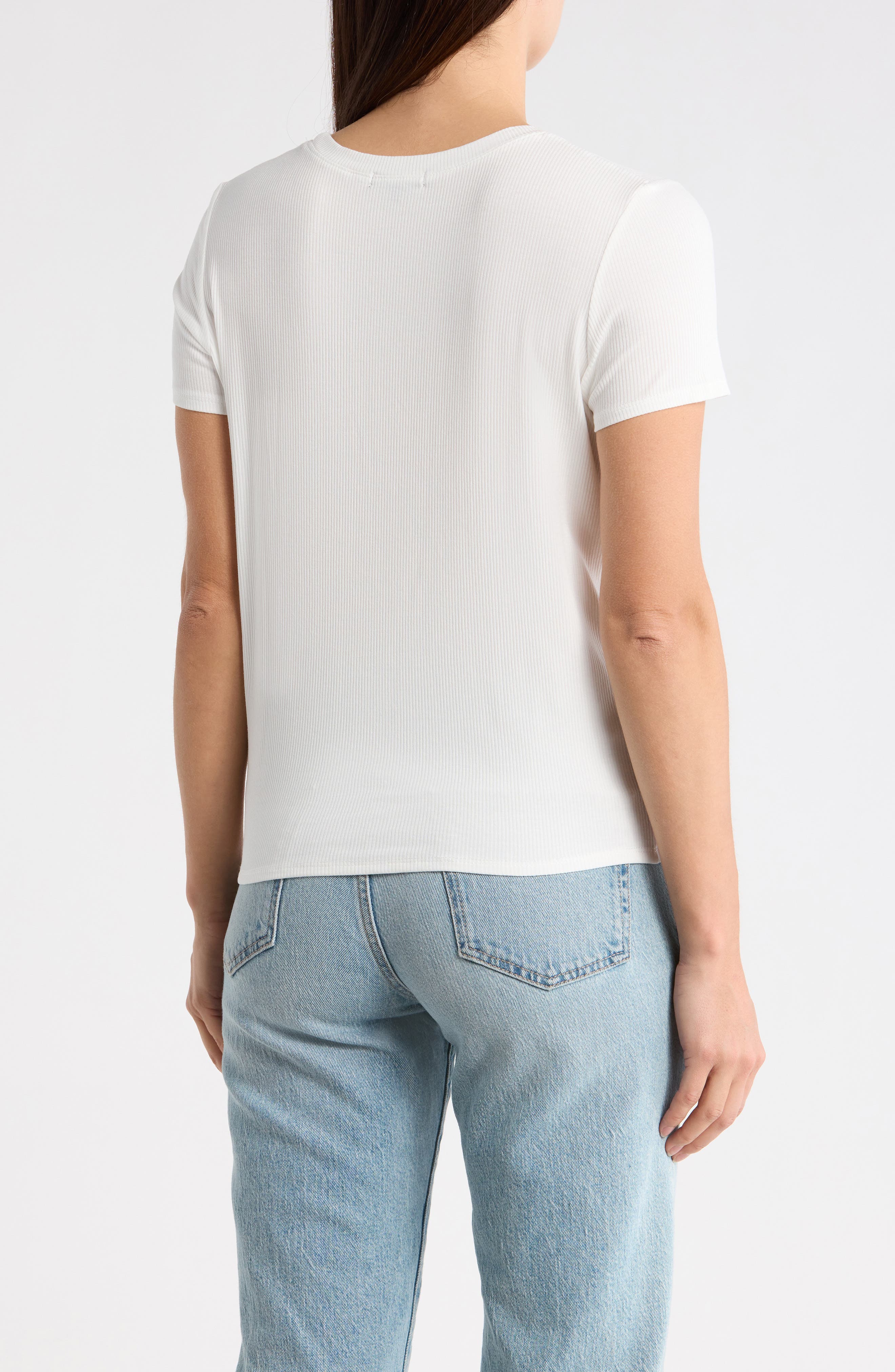1.STATE Rib Tie Hem T-Shirt