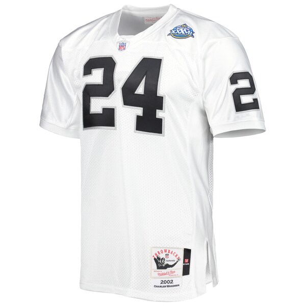 Charles Woodson Las Vegas Raiders 2002 Authentic Throwback Retired Player Jersey - White