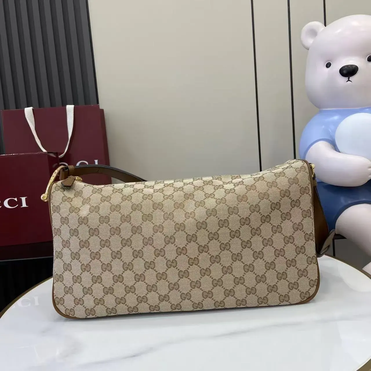 Gucci Horsebit Brown Calfskin Shoulder Bag product photo from LabelPicks