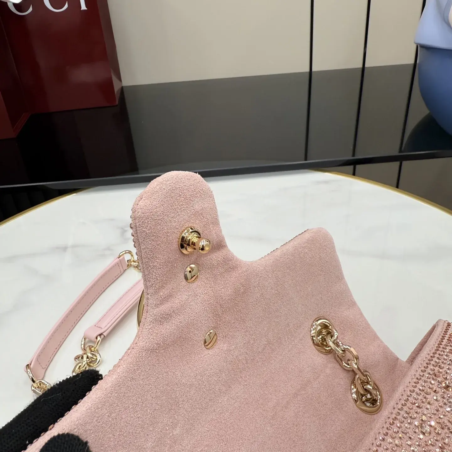 Gucci Pink Marmont GG Supreme Canvas Shoulder Bag product photo from LabelPicks