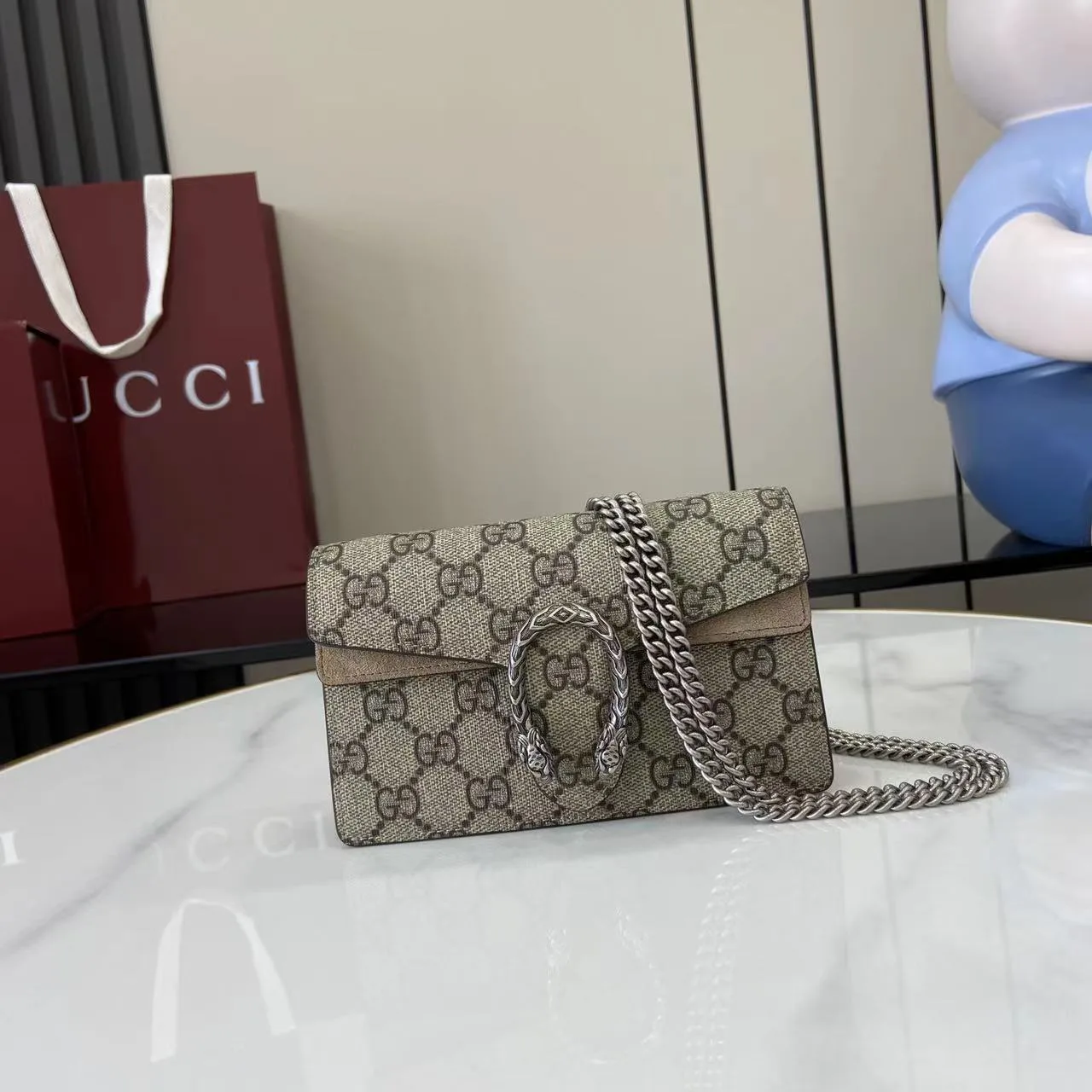 Gucci Dionysus Canvas and Suede Crossbody Bag product photo from LabelPicks