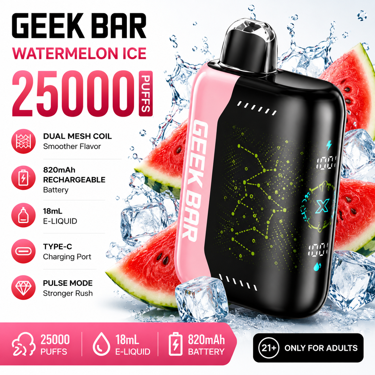 🔥GEEK BAR Disposable e-cigarettes - 25000 puffs👉Delivered Within 1–3 Business Days