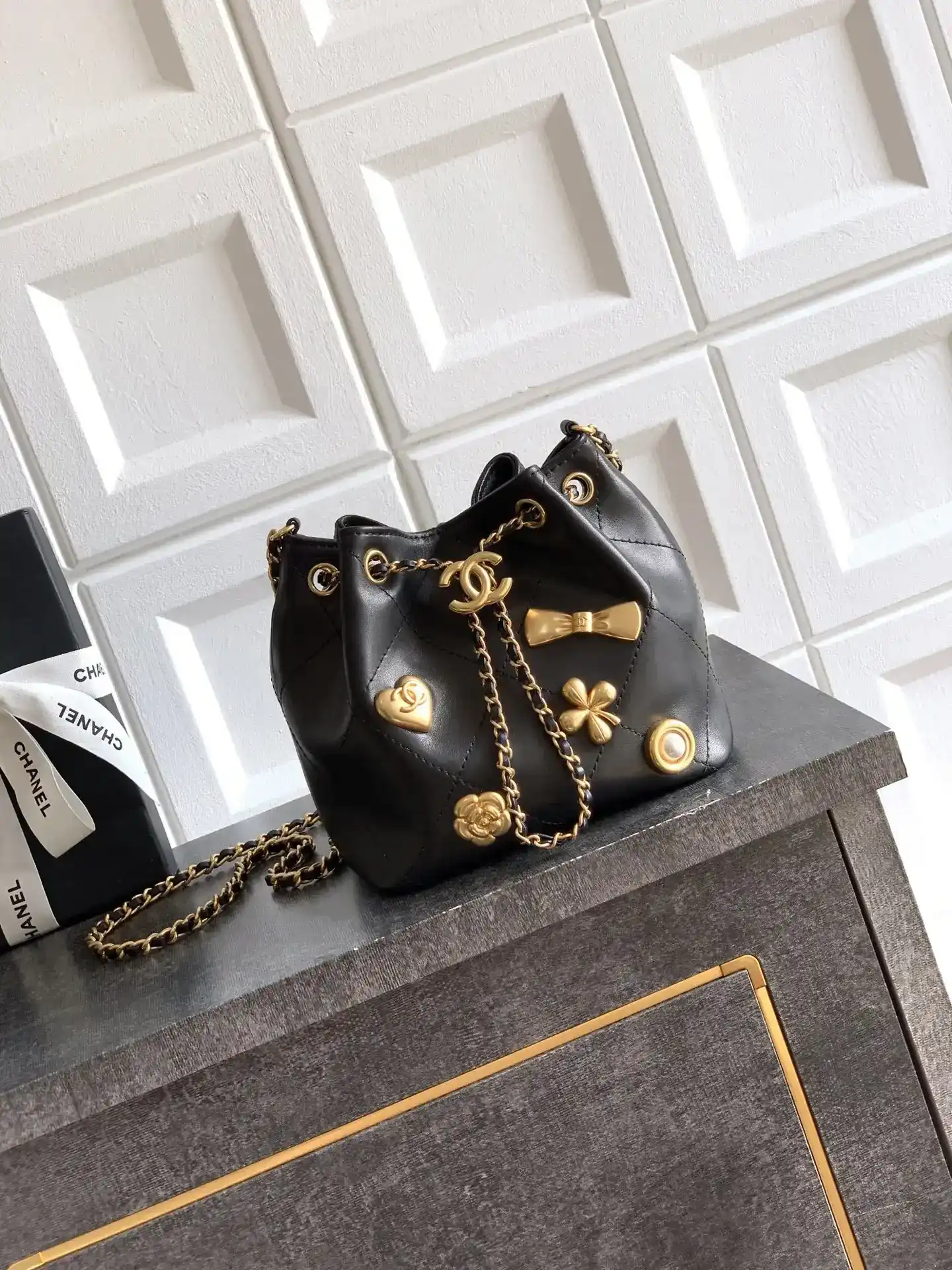 Chanel Black Quilted Leather Bucket Bag product photo from LabelPicks