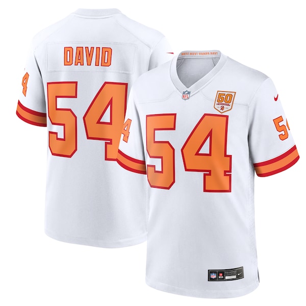 Lavonte David '76 Tampa Bay Buccaneers Nike 50th Season Game Jersey - White