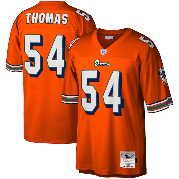 Zach Thomas Miami Dolphins Legacy Replica Jersey - Orange/Aqua/White