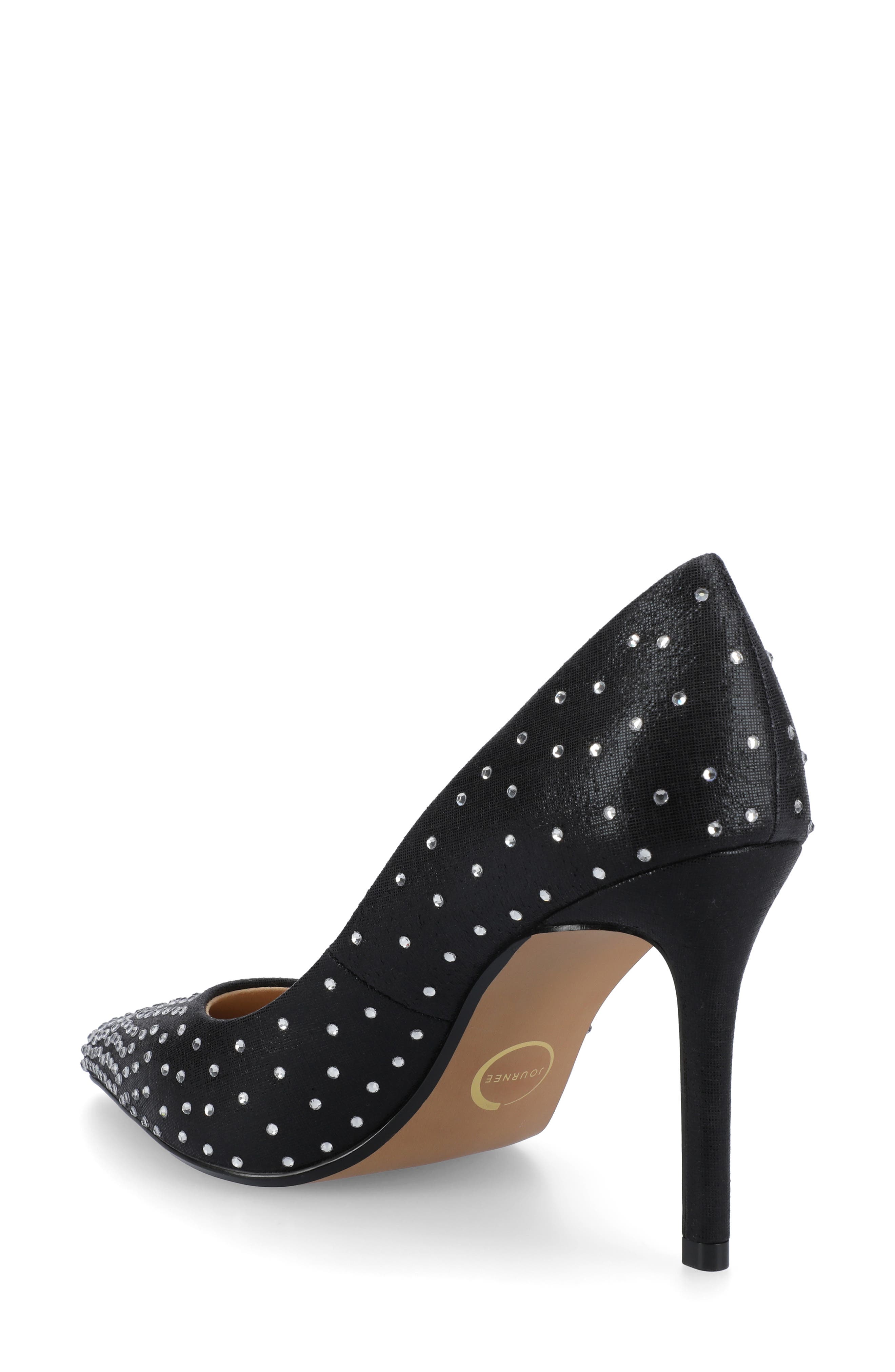 Journee Collection Embellished Pointed Toe Pump