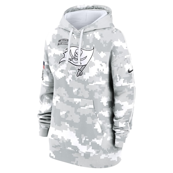 Tampa Bay Buccaneers Nike Women's 2024 Salute To Service Club Fleece Pullover Hoodie - Arctic Camo