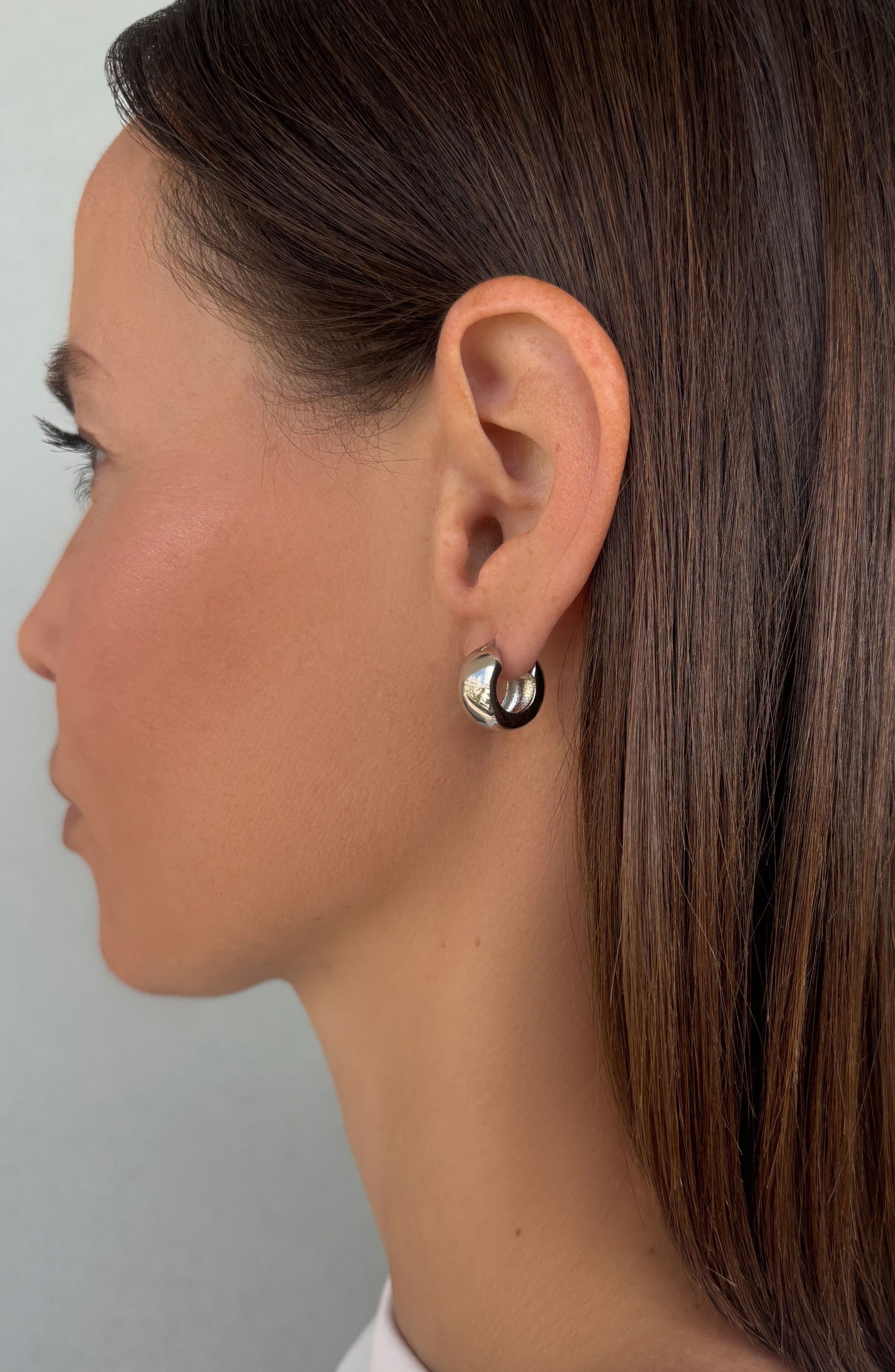 Adornia Wide Huggie Hoop Earrings