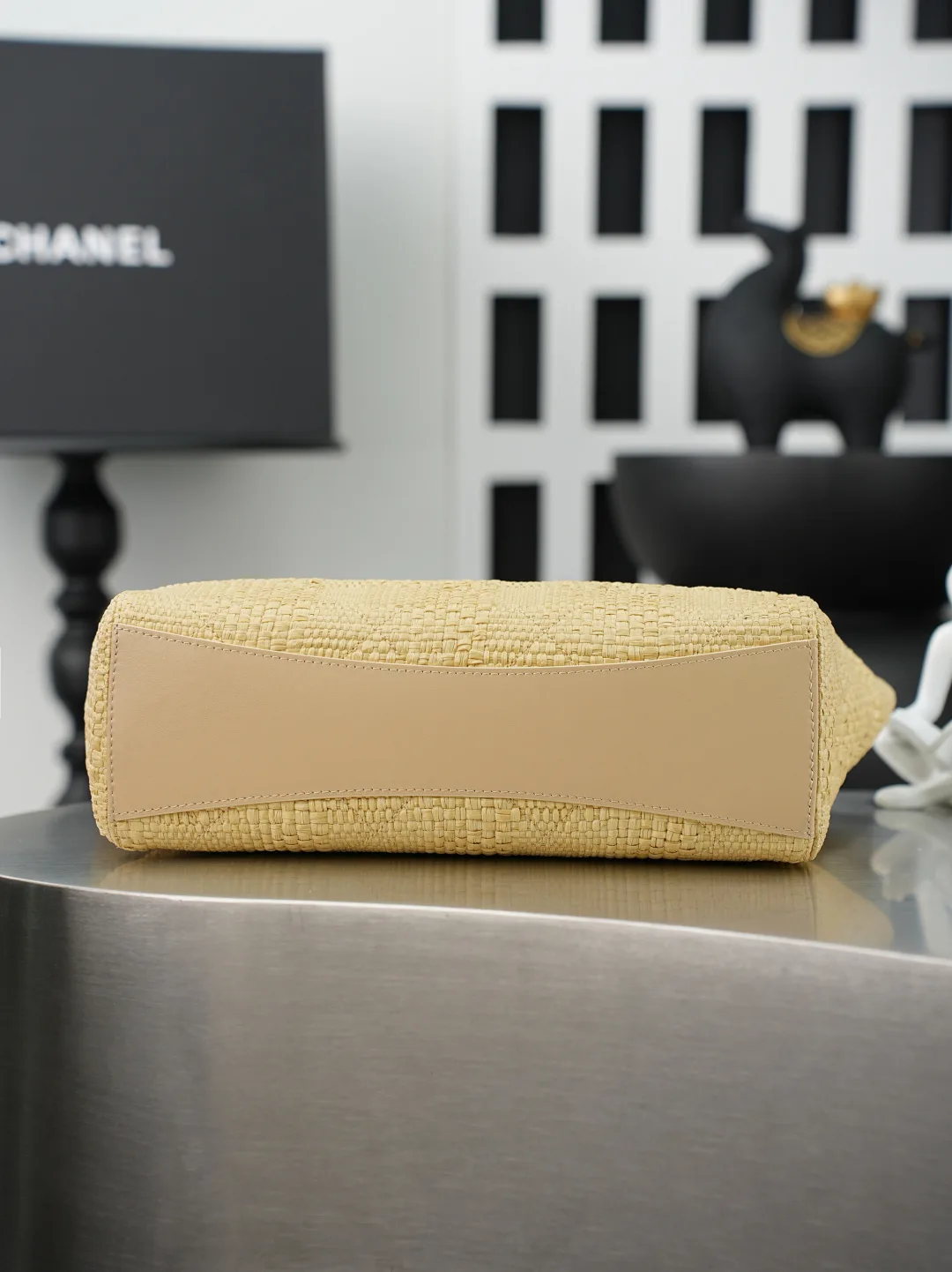 Chanel Beige Straw Woven Shoulder Bag product photo from LabelPicks