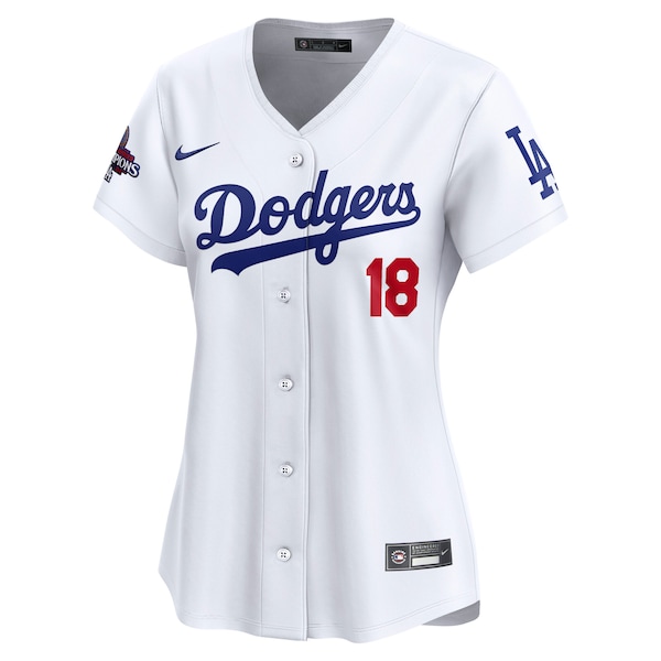 Yoshinobu Yamamoto Los Angeles Dodgers Nike Women's 2024 World Series Champions Japanese Characters Limited Player Jersey - White