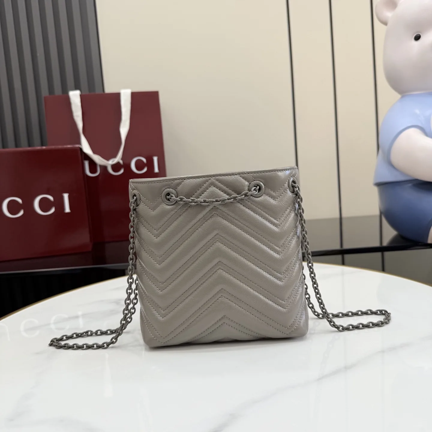 Gucci GG Supreme Canvas Marmont Bucket Bag product photo from LabelPicks