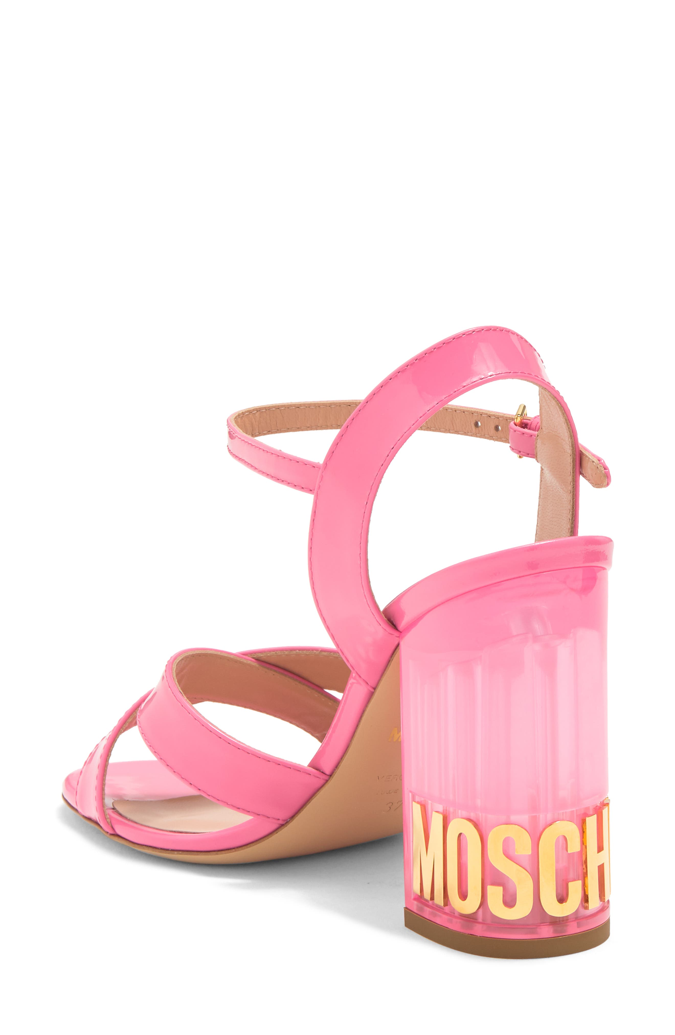 Moschino Patent Faux Leather Sandal