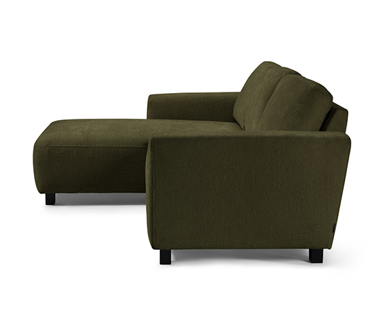 Ecksofa, links, moosgrün