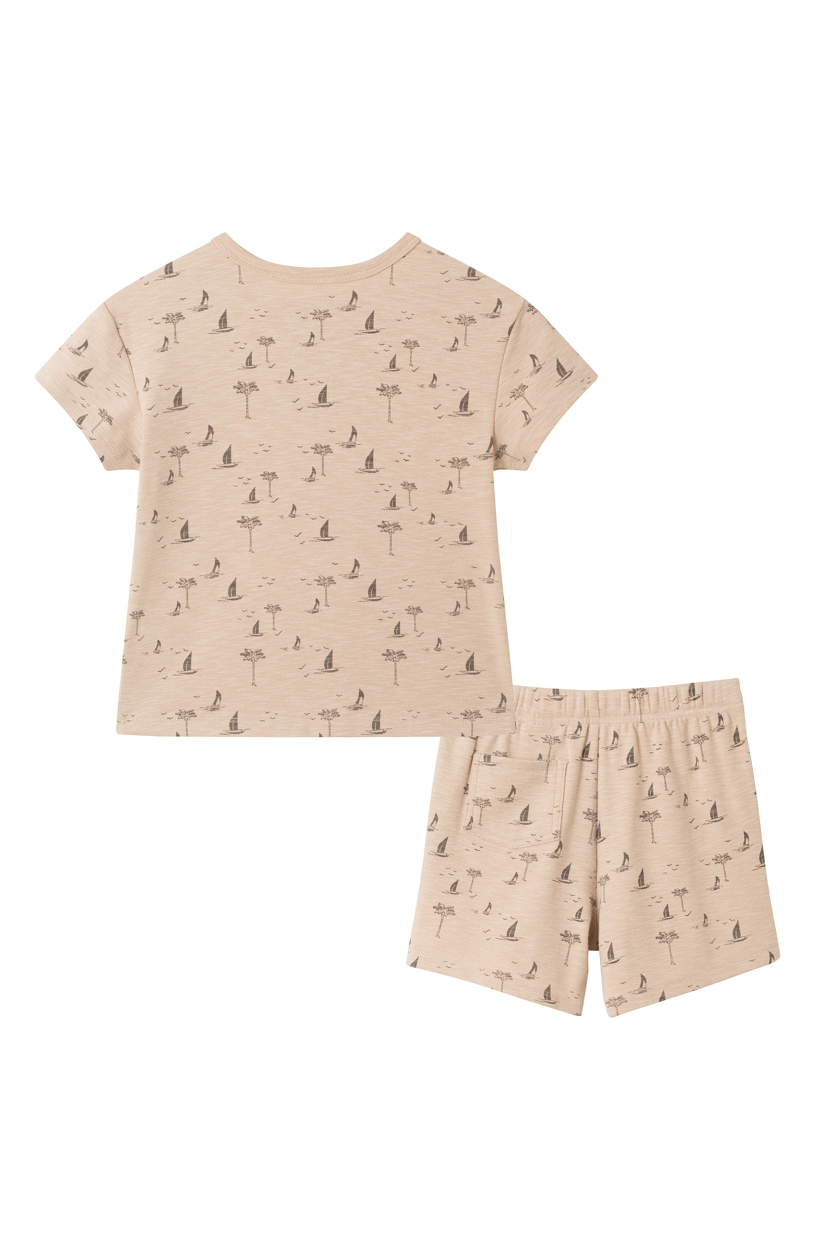 Andy & Evan Kids' Surfboard Henley T-Shirt & Shorts Set