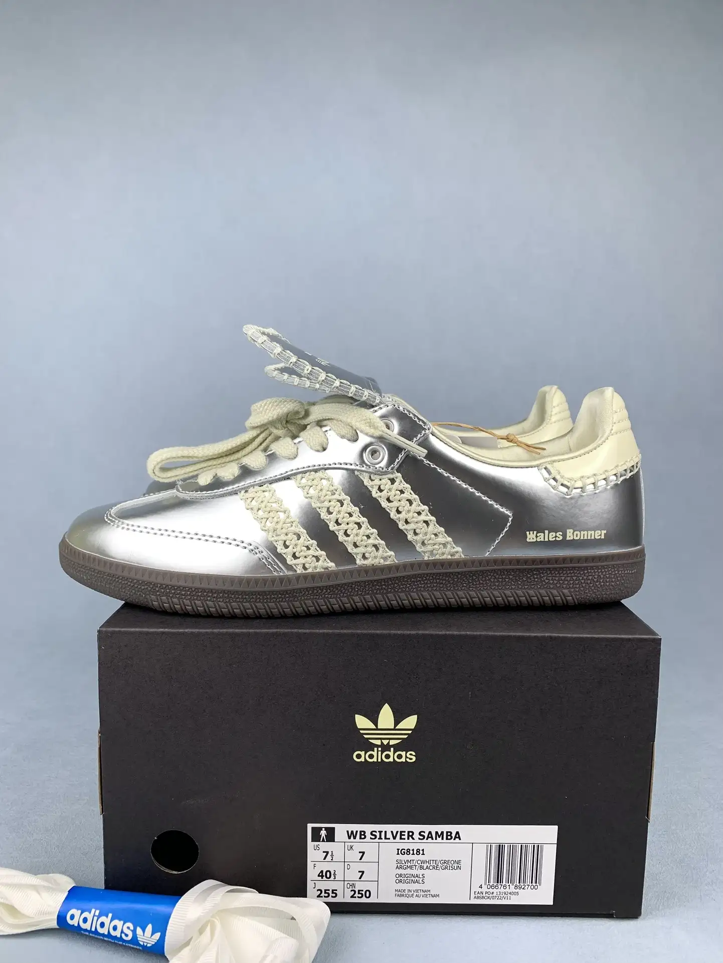 Wales Bonner x adidas Silver Samba Shoes product photo from LabelPicks