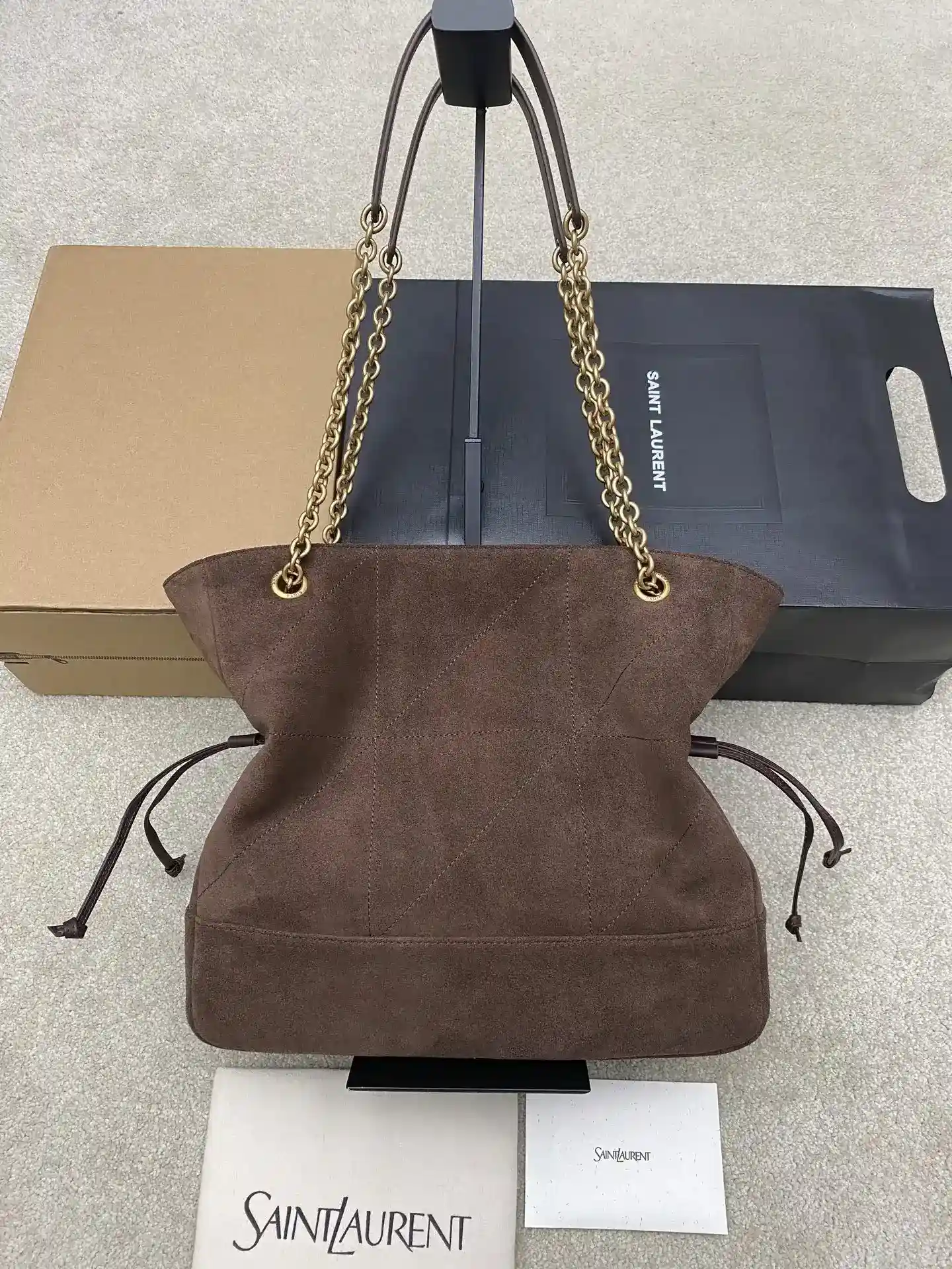Saint Laurent Brown Jamie Lambskin Bucket Bag product photo from LabelPicks