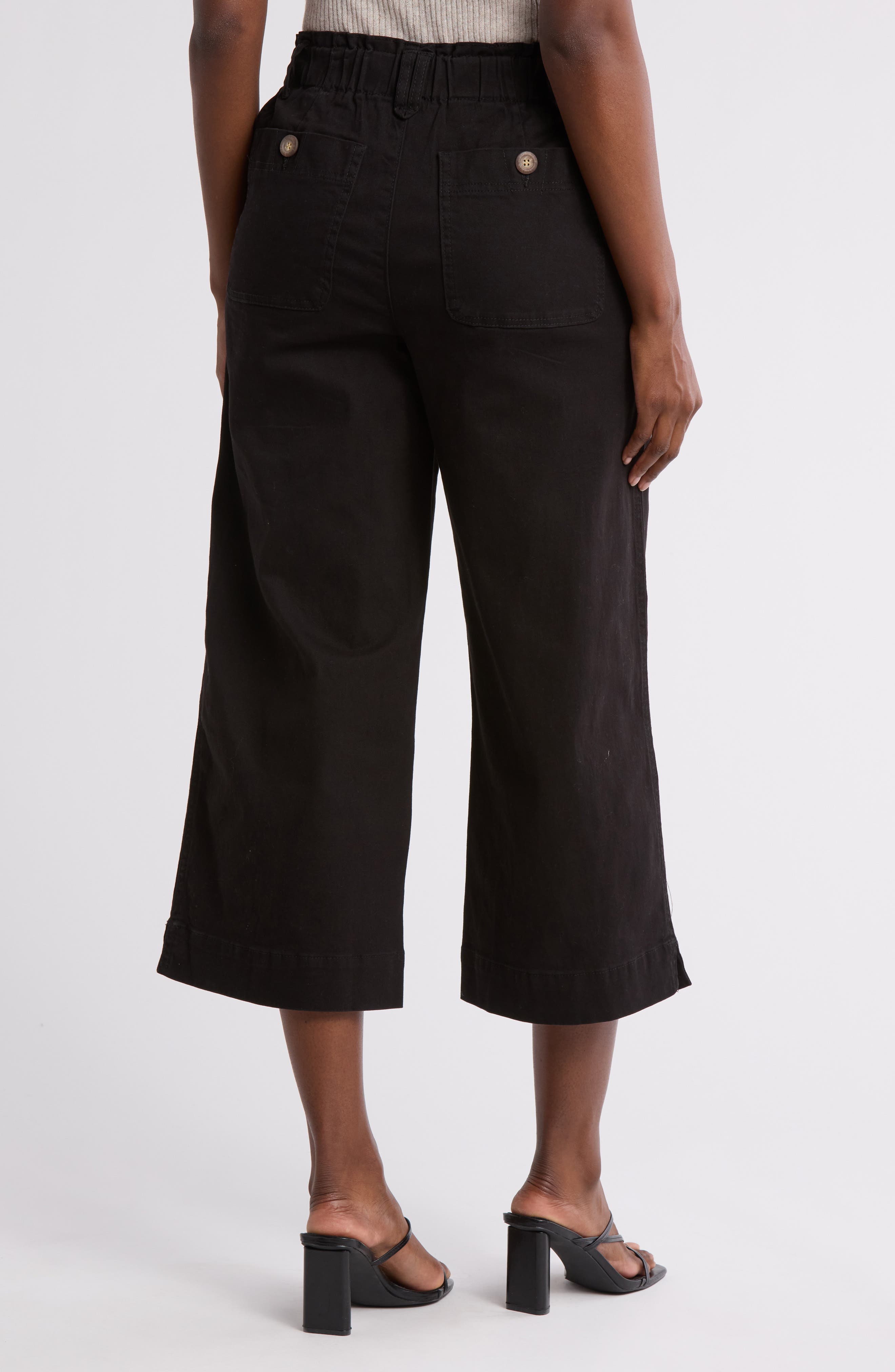 Democracy Wide Leg Ankle Crop Pants