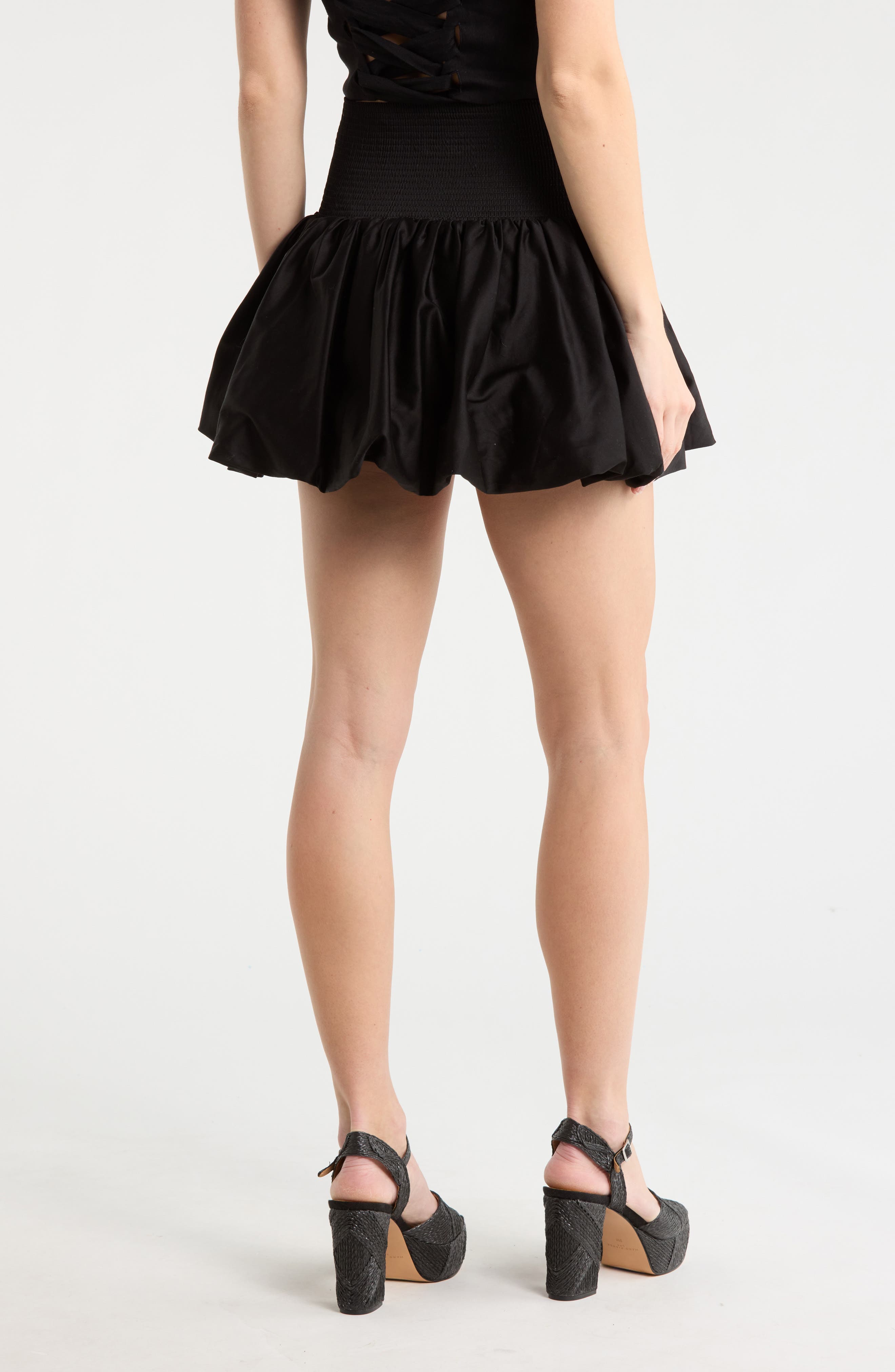 Alice + Olivia Arden Drop Waist Bubble Hem Skirt