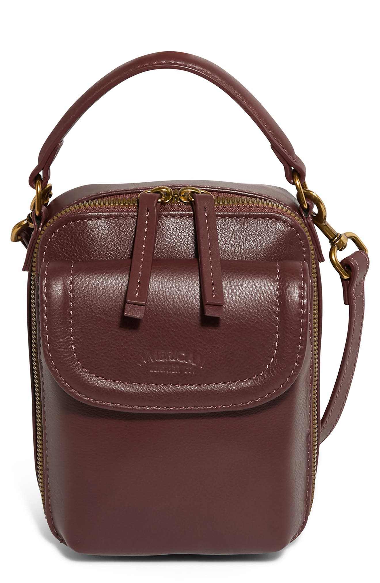 AMERICAN LEATHER CO. Tribeca Leather Crossbody Bag