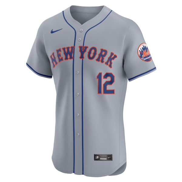 Francisco Lindor New York Mets Nike Road Elite Player Jersey - Gray