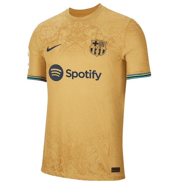 Barcelona Nike 2022/23 Away Authentic Blank Jersey - Yellow
