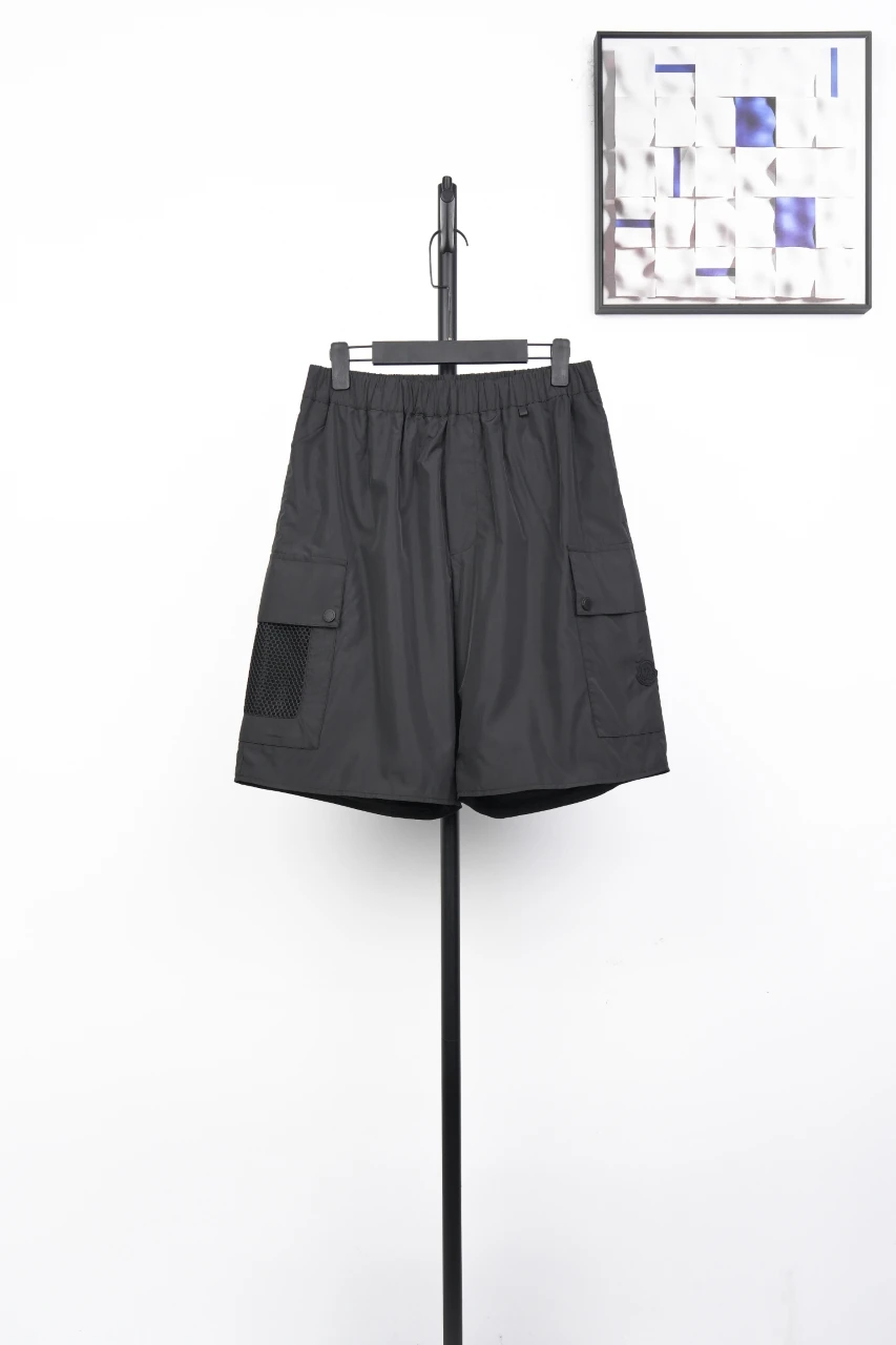 Moncler Dark Grey Grid Casual Shorts product photo from LabelPicks