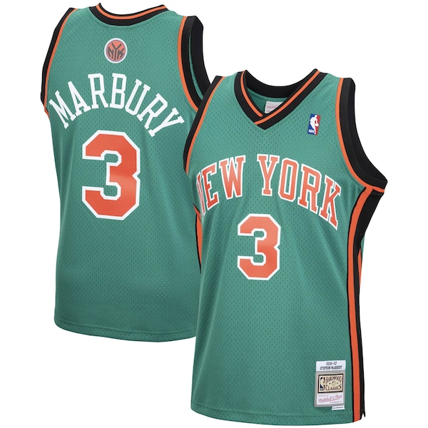 Stephon Marbury New York Knicks 2001/02 Hardwood Classics Swingman Jersey - Green