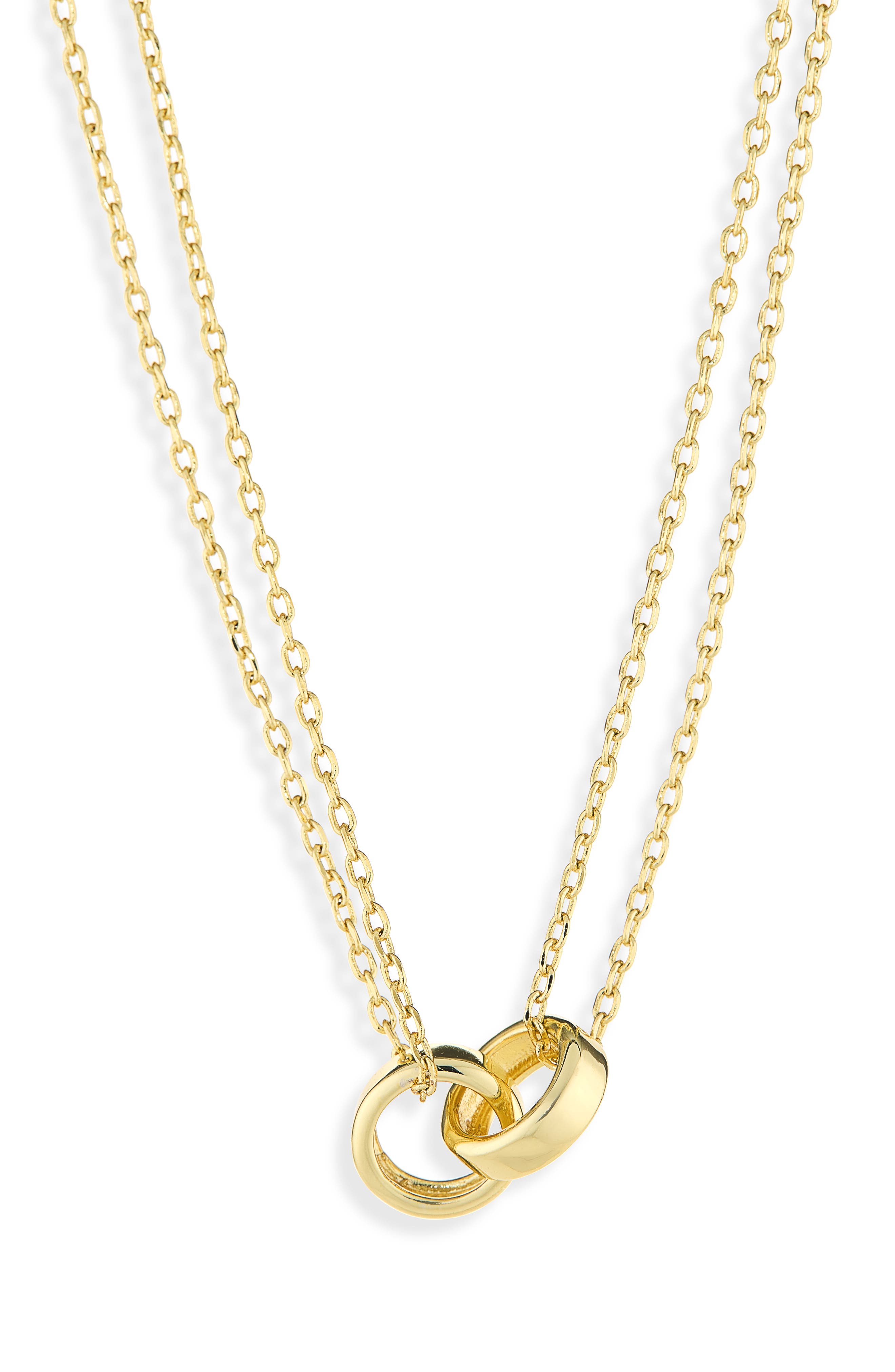 ARGENTO VIVO Interlocking Circle Double Chain Necklace