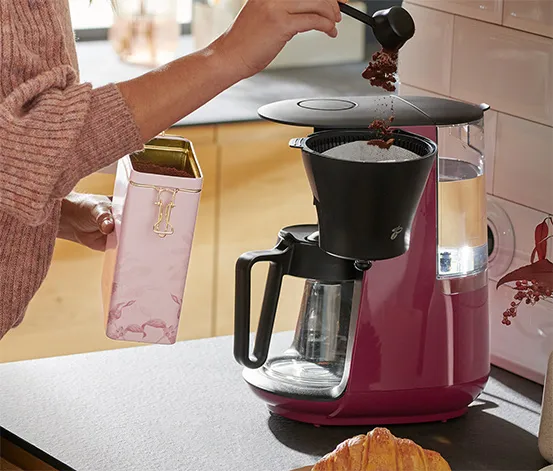 Tchibo Filterkaffeemaschine »Let's Brew«, berry