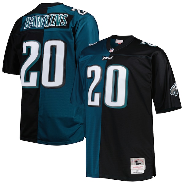 Brian Dawkins Philadelphia Eagles Big & Tall Split Legacy Retired Player Replica Jersey - Midnight Green/Black