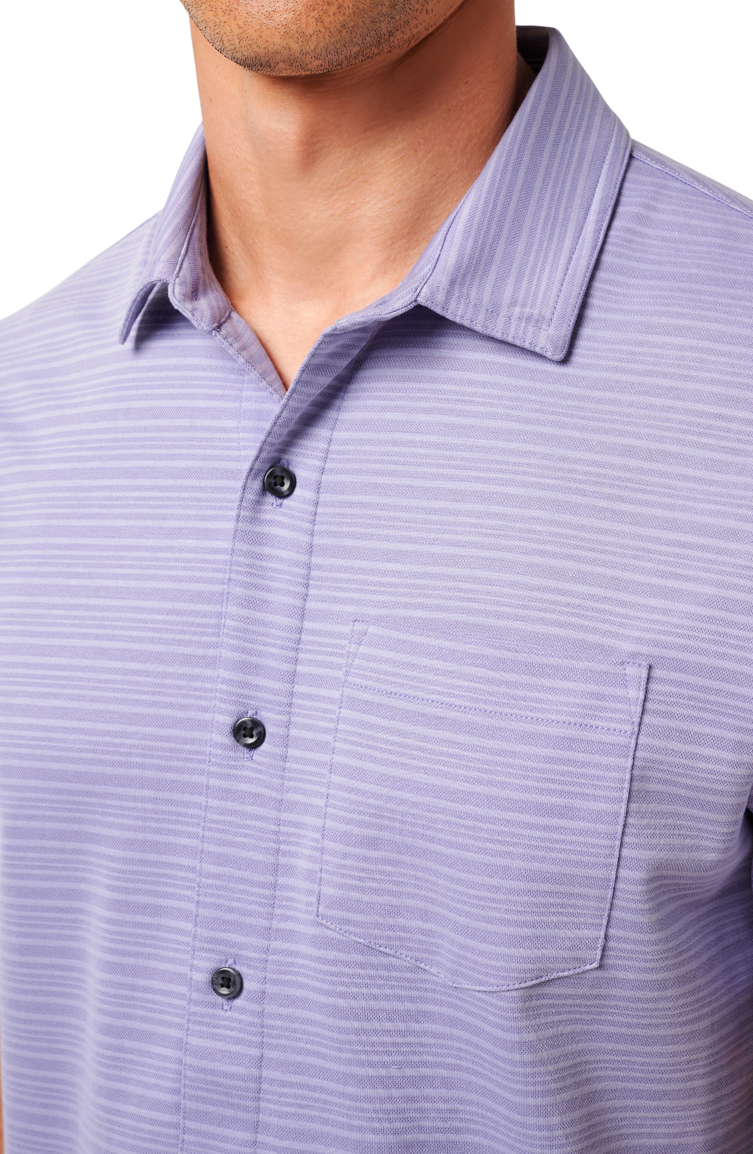 TravisMathew Tip to the City Short Sleeve Cotton Blend Button-Up Shirt