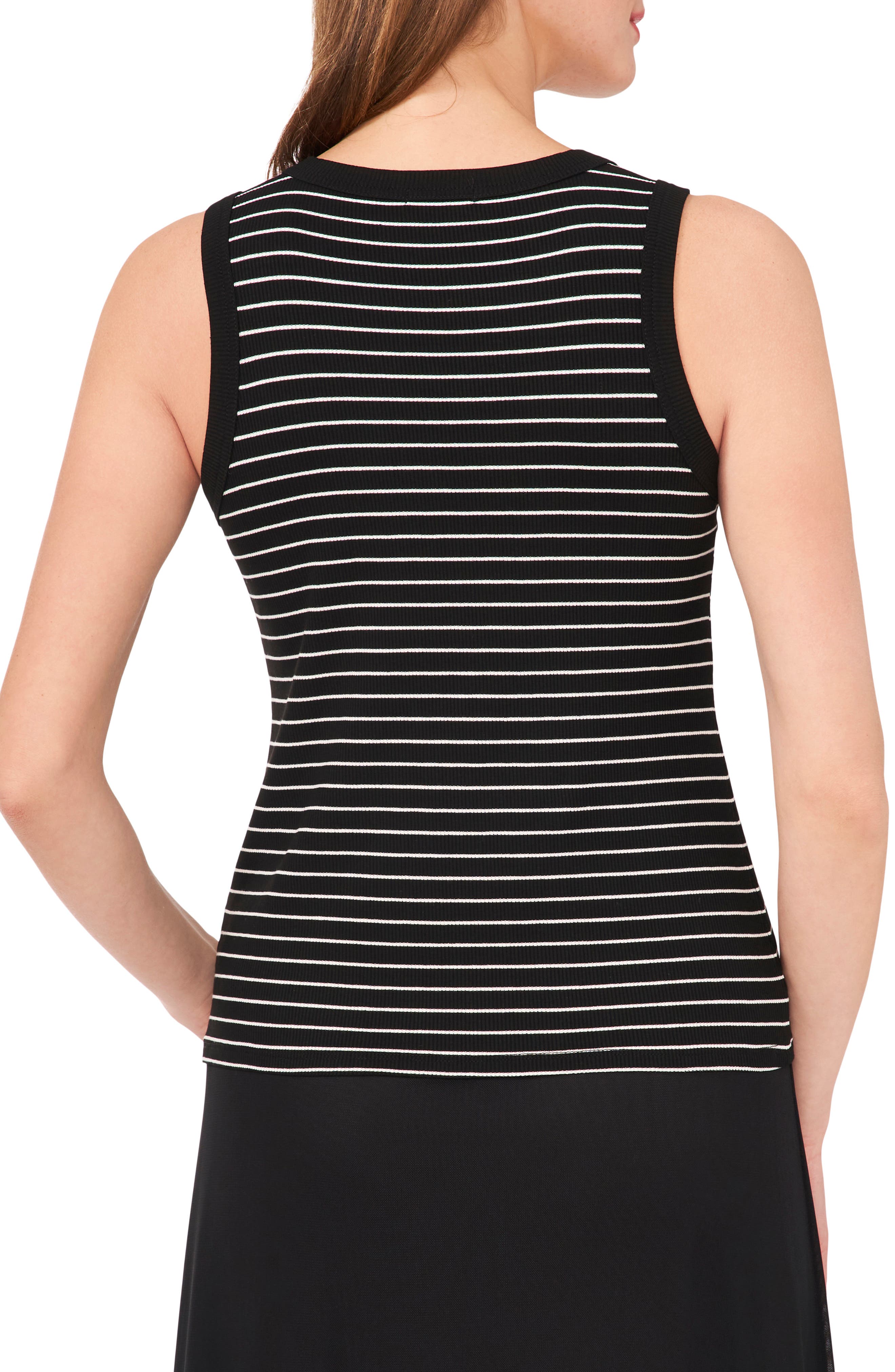 Halogen® Fitted Ribbed Tank Top
