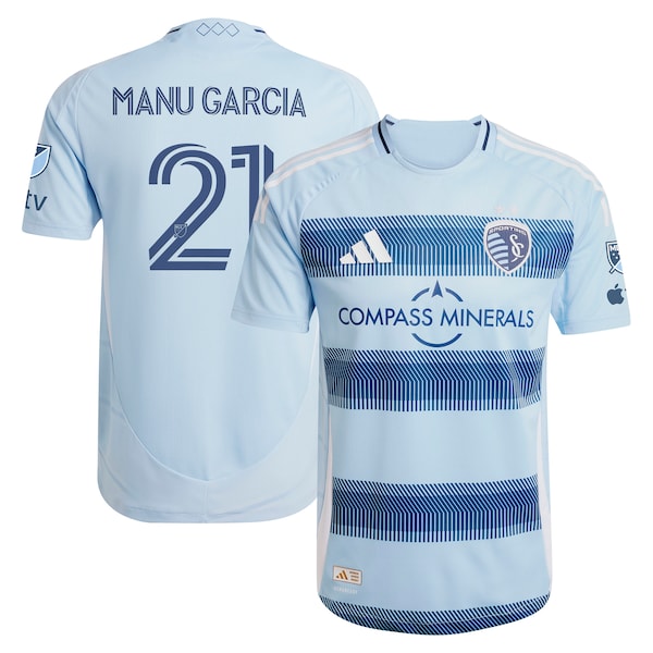 Manu Garcia Sporting Kansas City adidas 2025 One KC Authentic Player Jersey - Light Blue