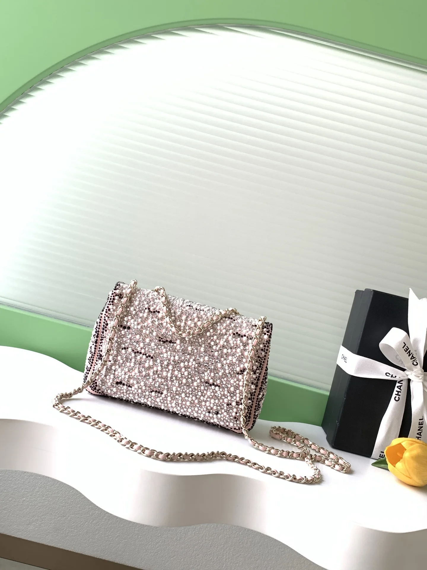Chanel Grey Crystal Evening Bag product photo from LabelPicks