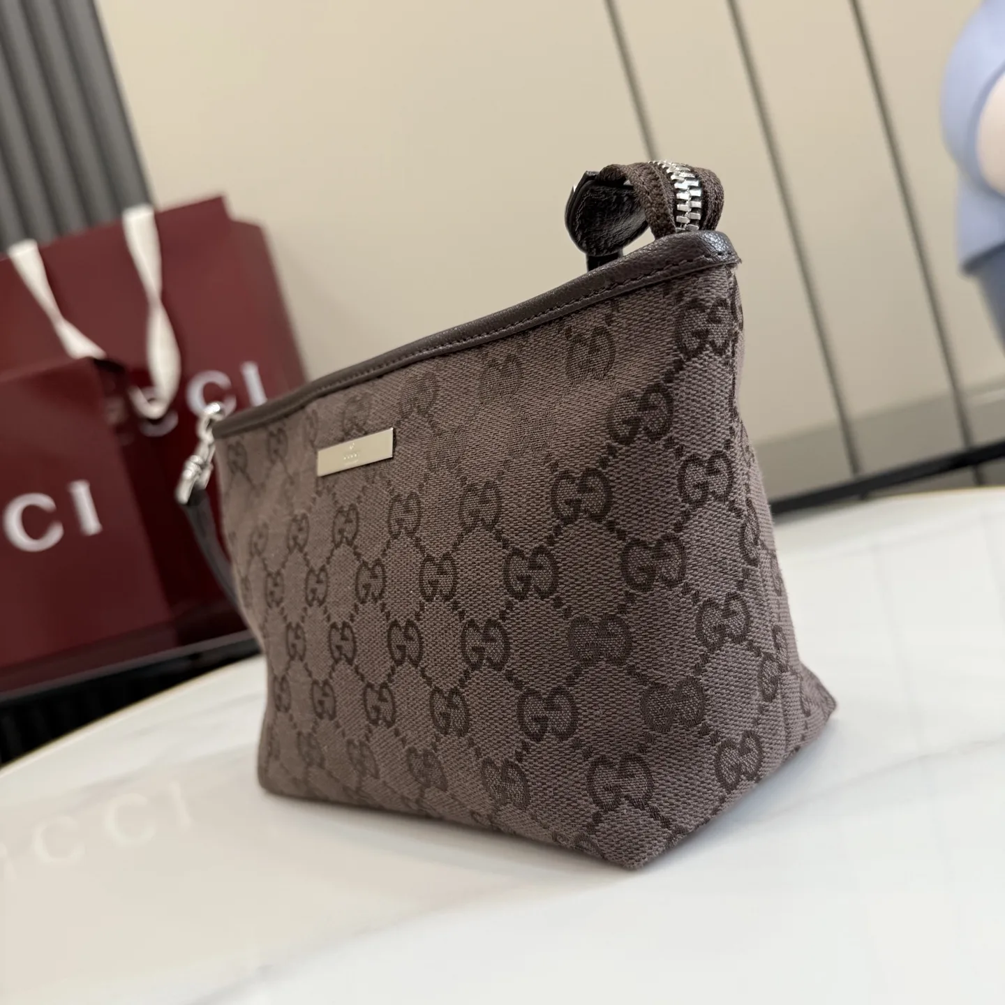 Gucci Brown Generation Canvas and Leather Clutch product photo from LabelPicks