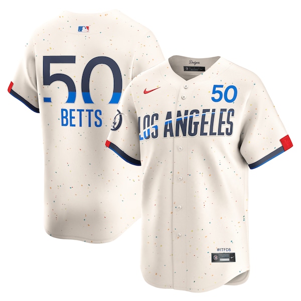 Mookie Betts Los Angeles Dodgers Nike City Connect Limited Player Jersey - Cream