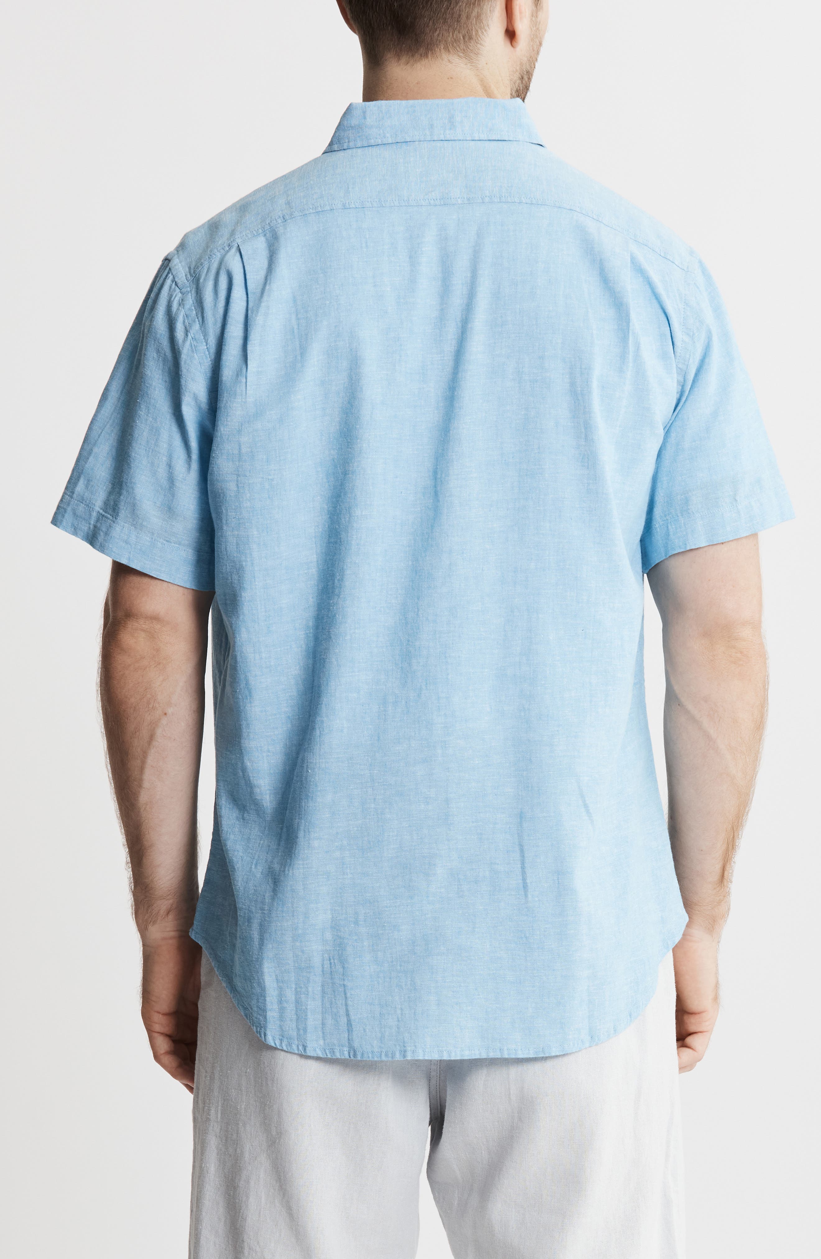 JACHS Cotton & Linen Short Sleeve Shirt