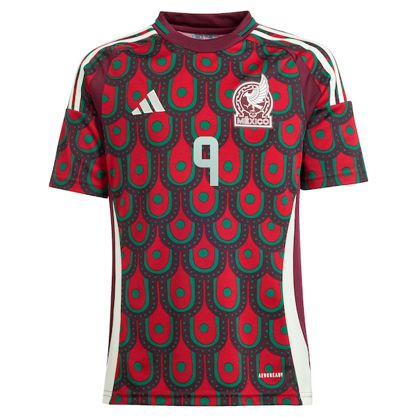 Raul Jimenez Mexico National Team adidas Youth 2024 Home Replica Player Jersey - Burgundy