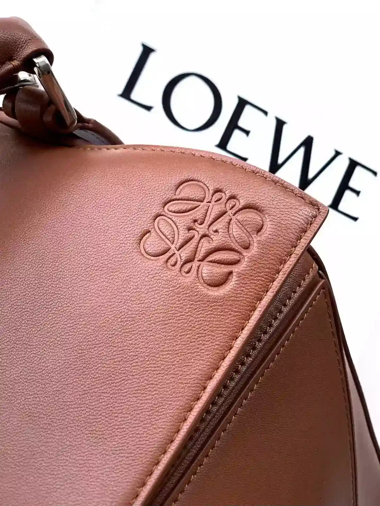 Loewe Puzzle Brown Lambskin Crossbody Bag product photo from LabelPicks
